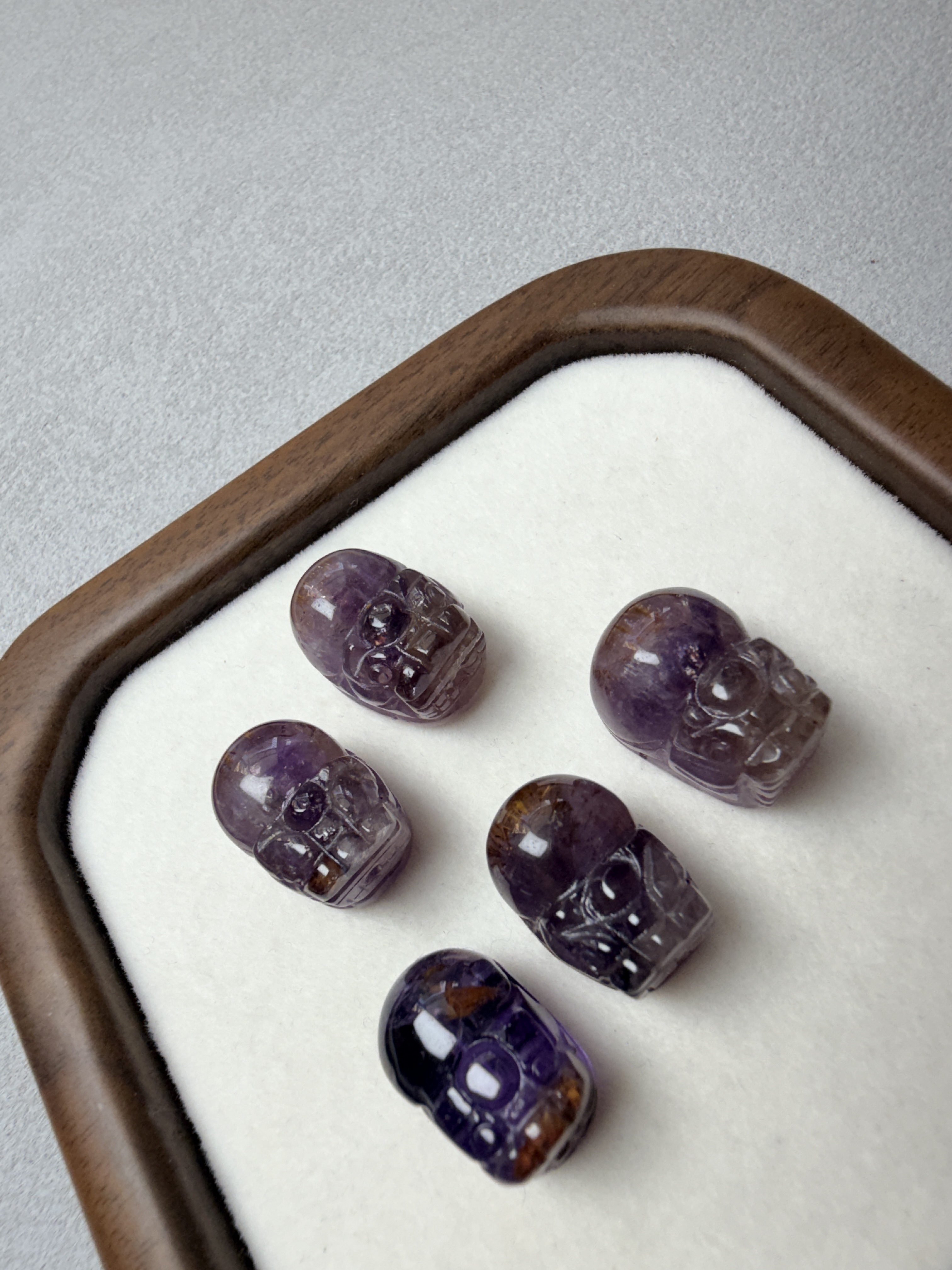 貔貅 紫鈦晶 雕刻件 DIY通孔 ｜招財 洞察 決斷