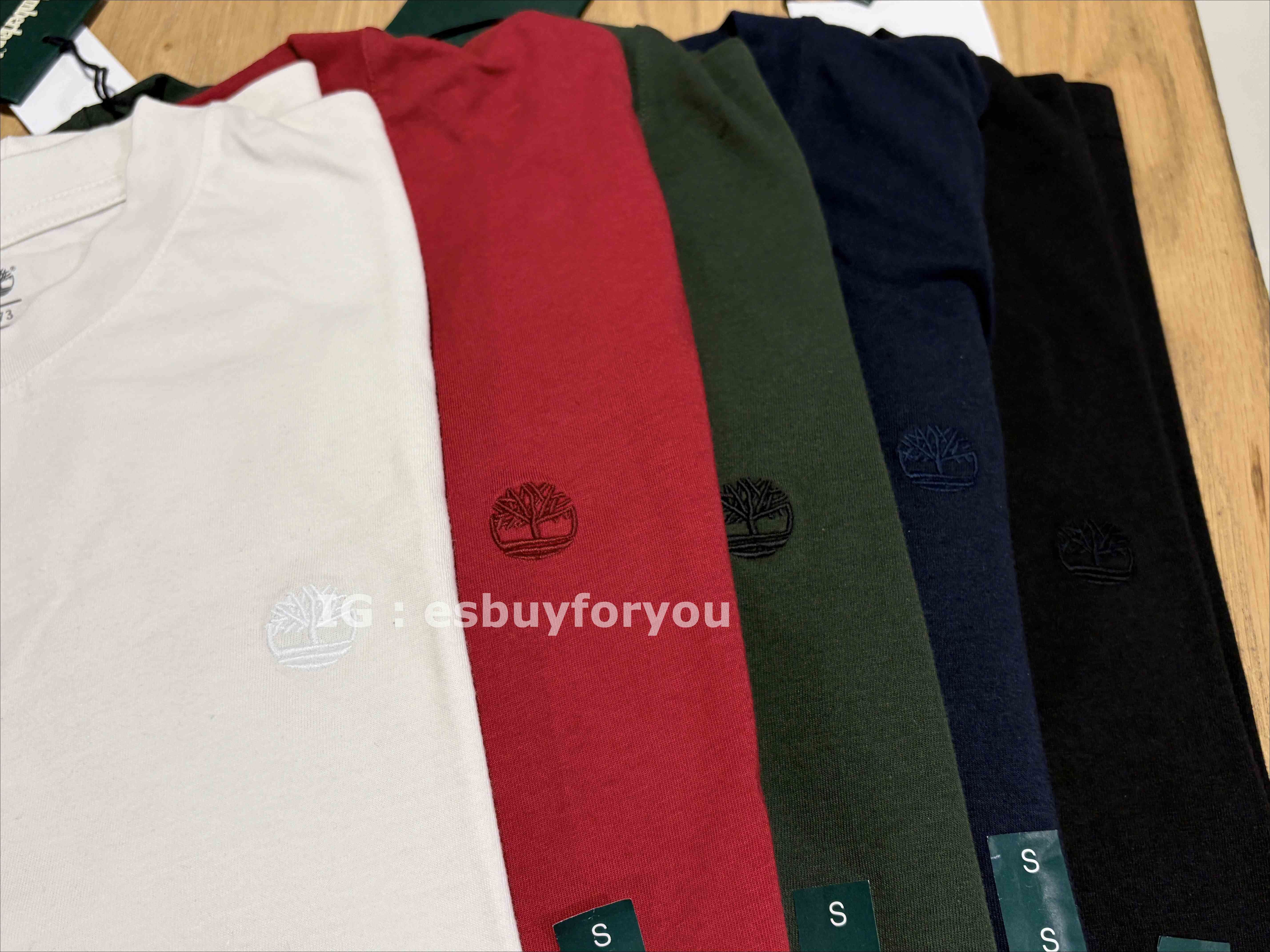 Timberland 大人 厚領口 綠標 經典刺繡小樹 短TEE (5色)