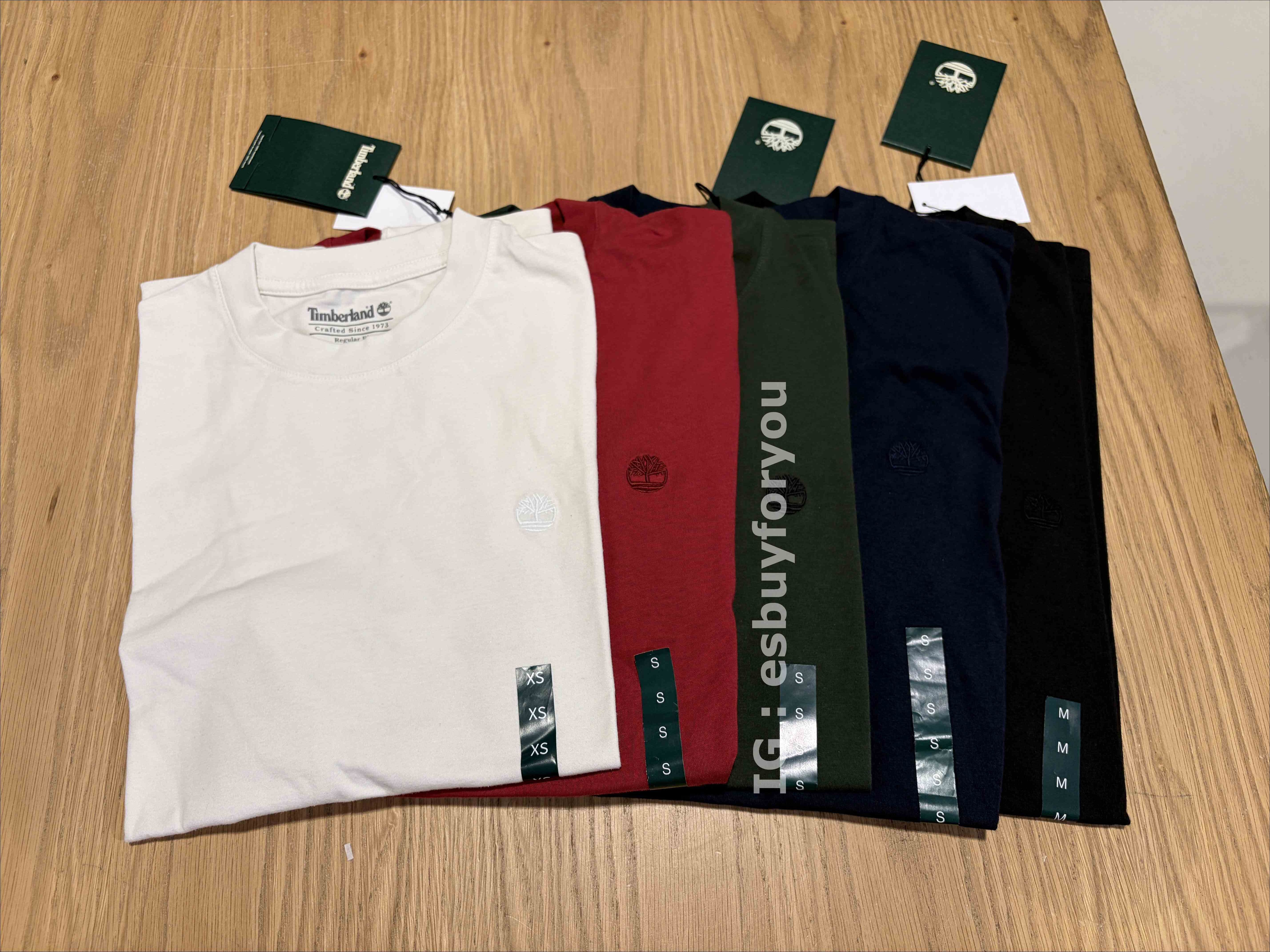 Timberland 大人 厚領口 綠標 經典刺繡小樹 短TEE (5色)