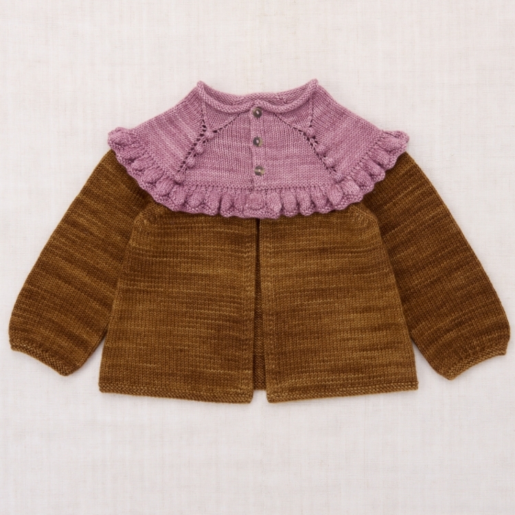 Misha & Puff 針織拼接開衫 Ruffle Cardigan - Nutmeg