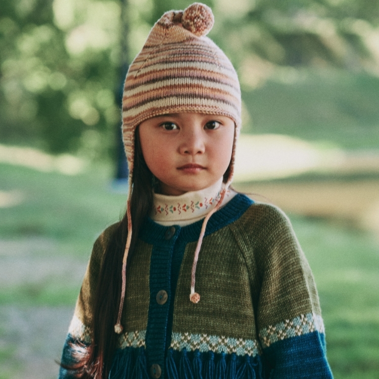 Misha & Puff 毛球精靈綁帶帽 Pointy Peak Hat - Mochi Space Dye