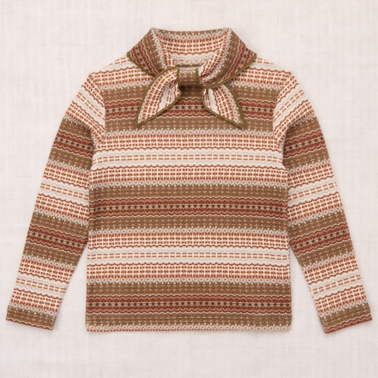 Misha & Puff 滾邊領結長袖上衣 Scout Top - Nori Arable