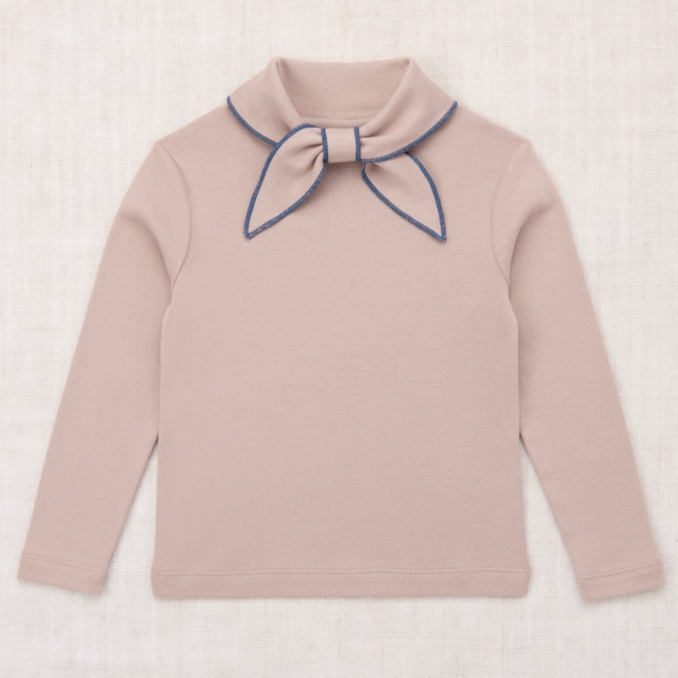 Misha & Puff 滾邊領結長袖上衣 Scout Top - Turtledove