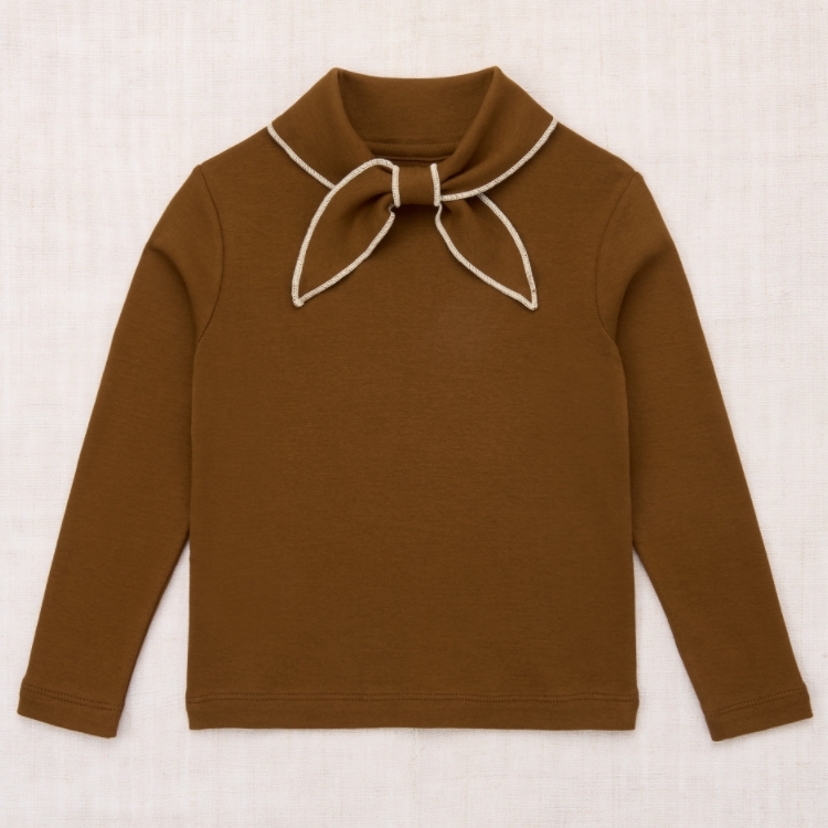 Misha & Puff 滾邊領結長袖上衣 Scout Top - Nutmeg