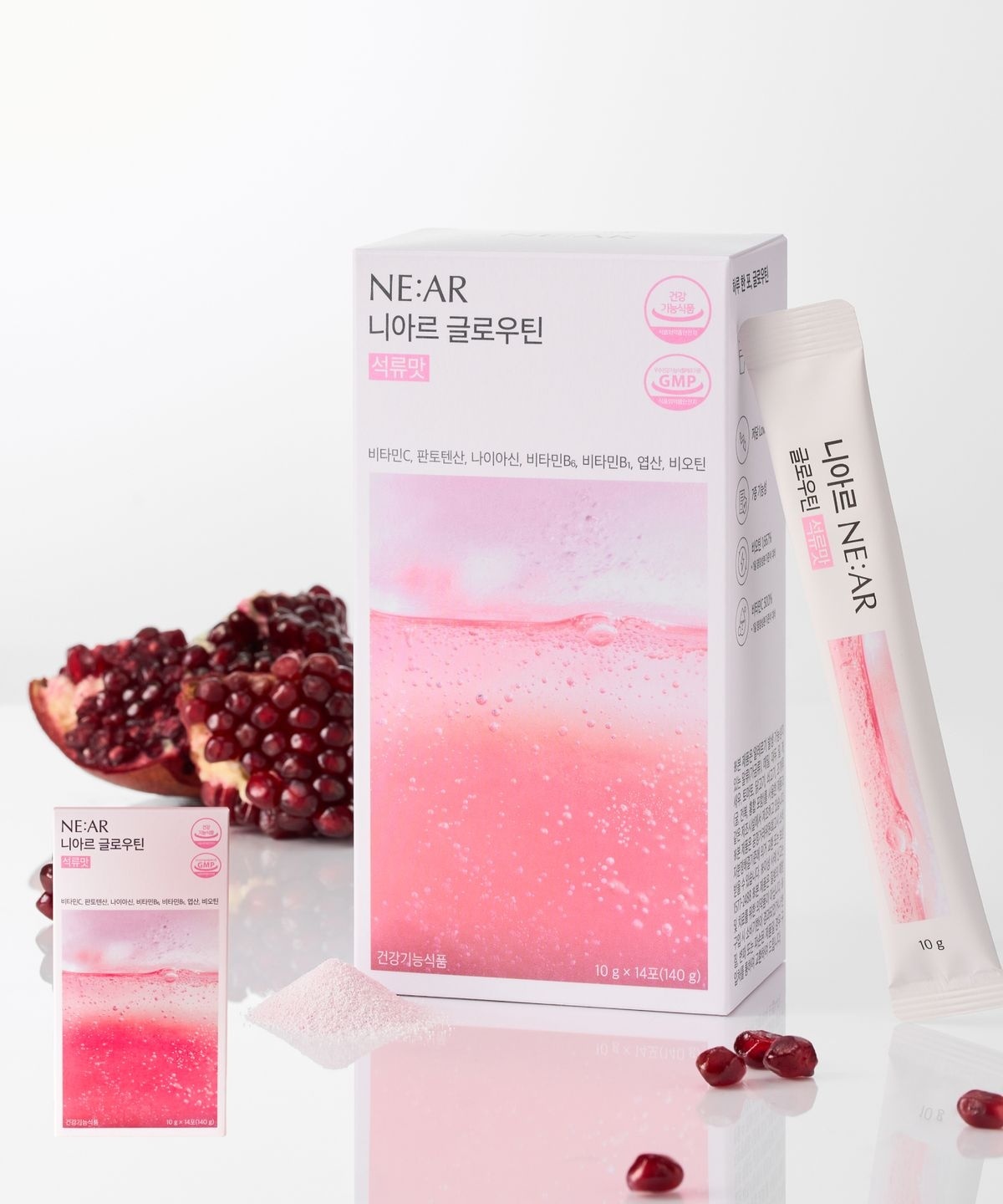 NE:AR 低糖水光谷胱甘肽膠原蛋白石榴味沖飲 #一盒14包