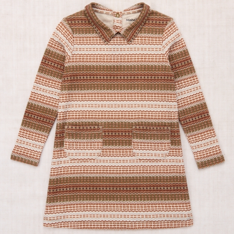 Misha & Puff 復古圖騰polo領洋裝 Twiggy Dress - Nori Arable