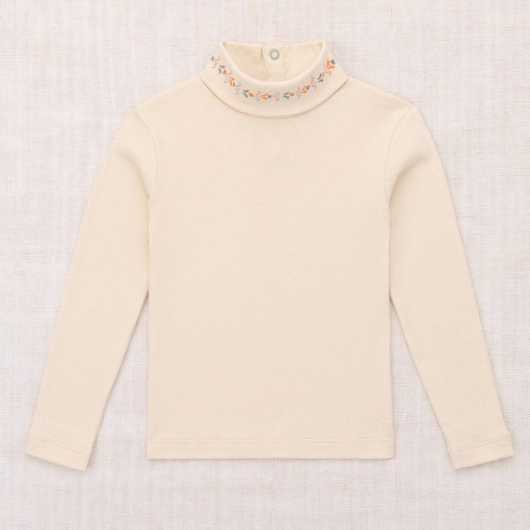 Misha & Puff 小花高領後扣長袖上衣 Millefleurs Turtleneck - String