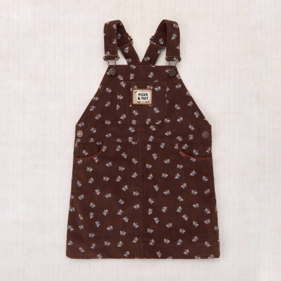 Misha & Puff 小蝴蝶吊帶裙 Corduroy Jumper Dress - Dark Roast Mariposa