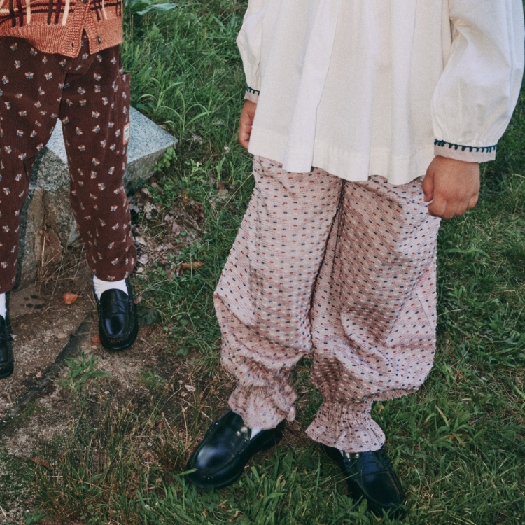 Misha & Puff 立體波點束口波浪邊長褲 Zuzu Pant - Cambridge Celebration