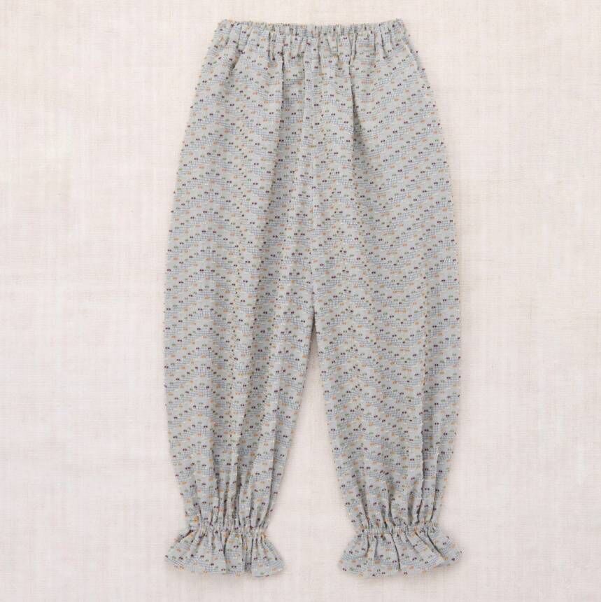 Misha & Puff 立體波點束口波浪邊長褲 Zuzu Pant - Marine Blue Celebration