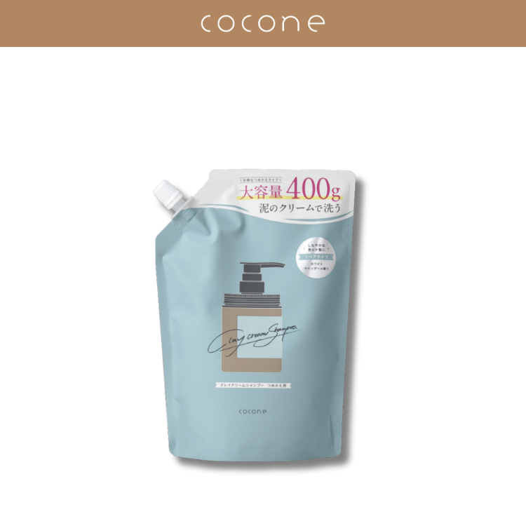 cocone - Clay Cream 8 in 1 Repair Care Shampoo Refill 400g
