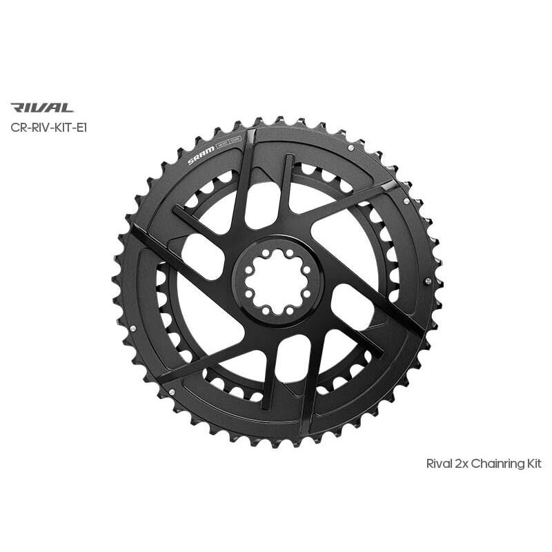 パーツ SRAM Rival E1 Chain Ring 2X 48-35 SRAM RIVAL E1 2x Chainring Kit 46/33T, 48/35T