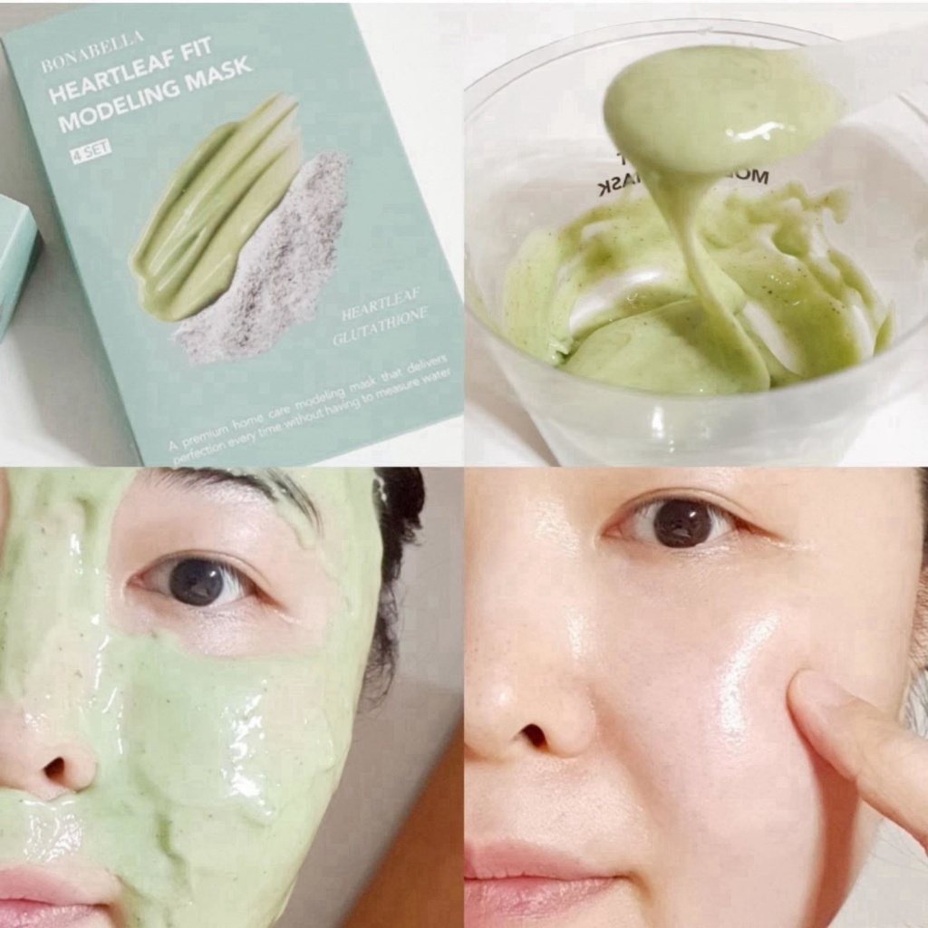 WSBB12567  韓國製造｜江南貴婦名店 BONABELLA 茶樹魚腥草 粉刺毛孔淨化亮白軟膜(4入/組)送就專業面膜碗套組（10月中旬）