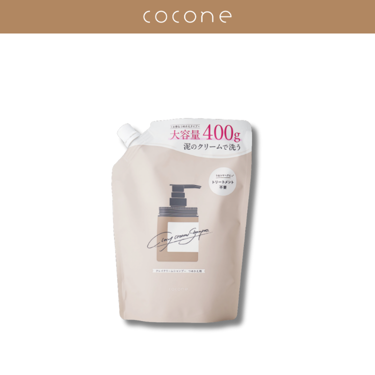 cocone - Clay Cream 8 in 1 Moist Care Shampoo Refill 400g