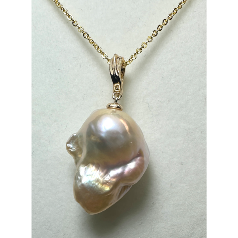 HKAG0821-012 巴洛克頸鏈 (S925鍍金) (L SIZE / 19.5-25MM) (A12)