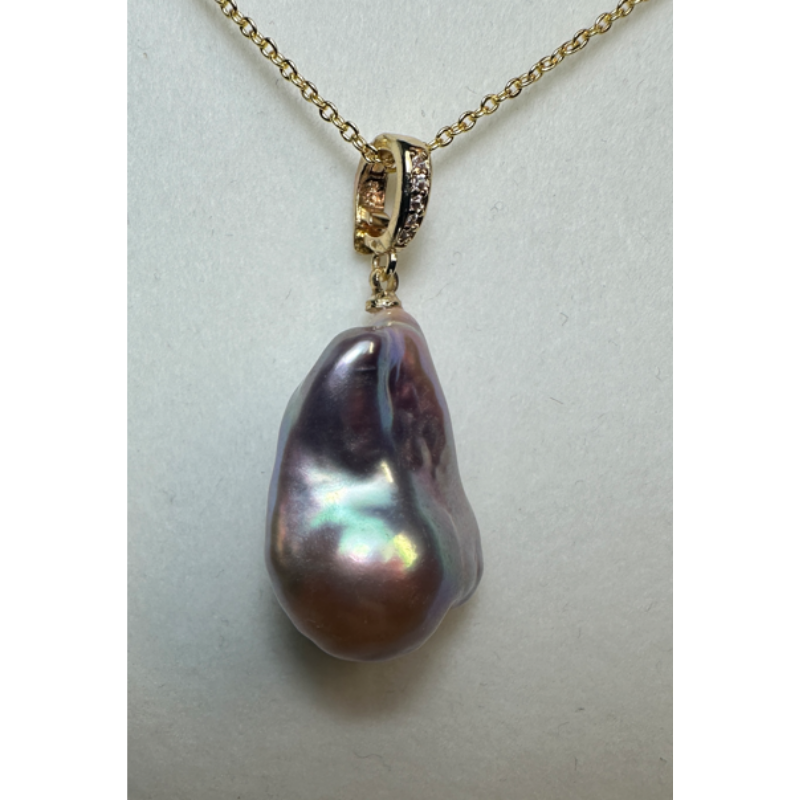 HKAG0821-008 巴洛克頸鏈 (S925鍍金) (L SIZE / 18-24.5MM) (A8)
