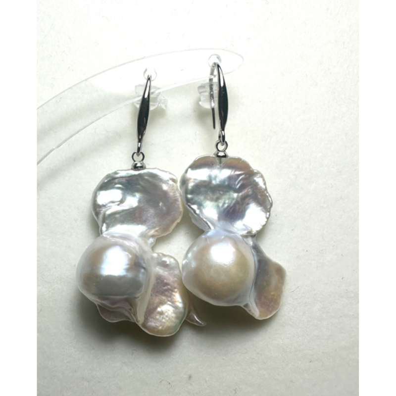 HKAG0821-028 巴洛克耳環 [單隻] (S925銀) (L SIZE / 20-30MM) (A28)