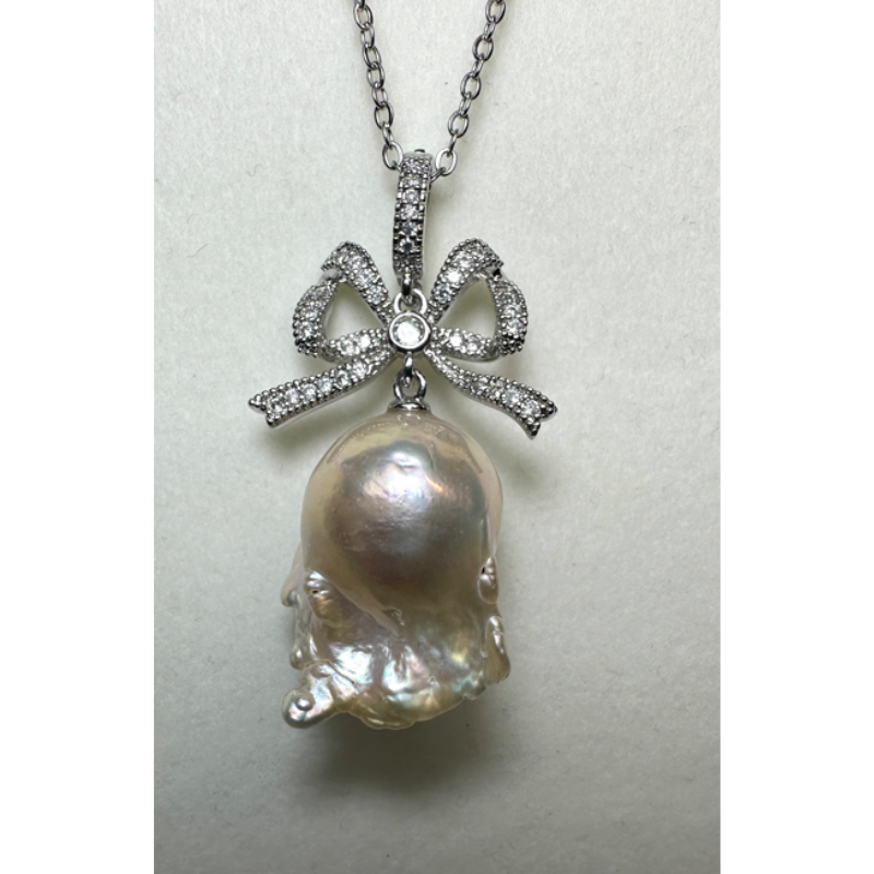 HKAG0821-057 巴洛克頸鏈 (合金鍍S925銀) (M SIZE / 16-25MM) (A57)