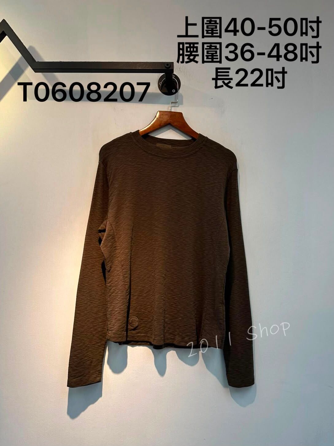 出口日本超彈洗水純色打底衫  上圍40-50吋 腰圍36-48吋 長22吋  T0608207