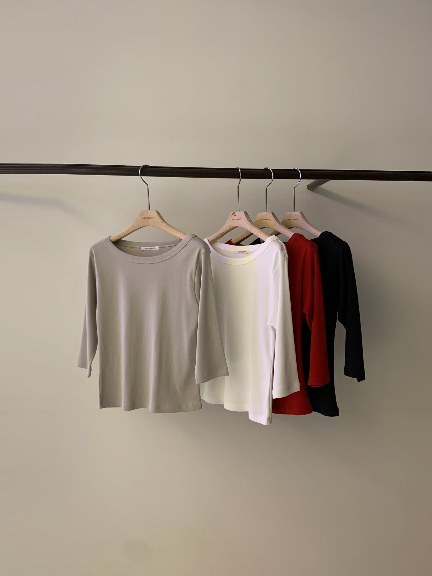 AB2685 Boat Neck 3/4 sleeve Tee