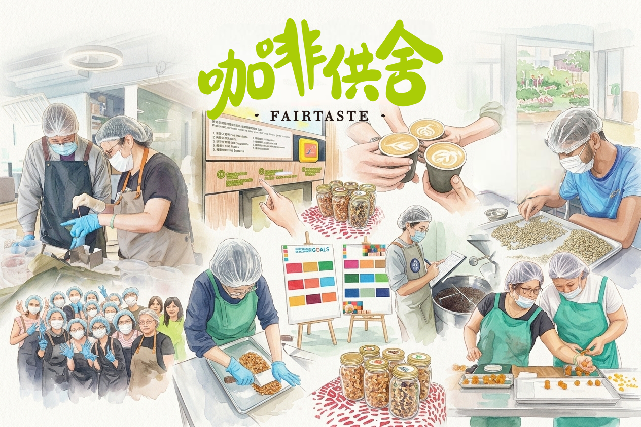 咖啡供舍 香港新鮮烘焙咖啡豆｜咖啡供舍 FAIRTASTE 烘焙師小批量烘焙現場｜|咖啡供舍與機構學校公司合作活動|咖啡供舍婦女工場