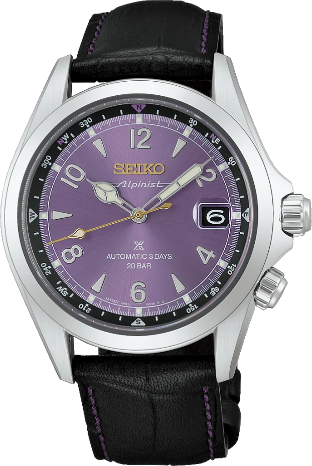萬年鐘錶 - SEIKO Prospex  x Alpinist 145 週年紀念江戶紫機械皮革款男錶  HBC006J1 / 6R55-00Y0P 錶徑39.5MM
