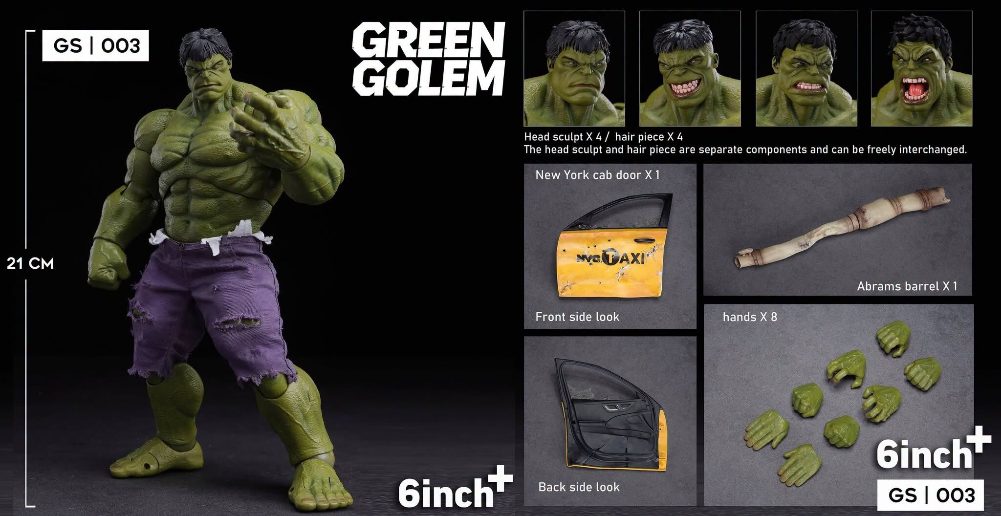 (預訂) 6 inch plus GS-003 1/12 Green Golem