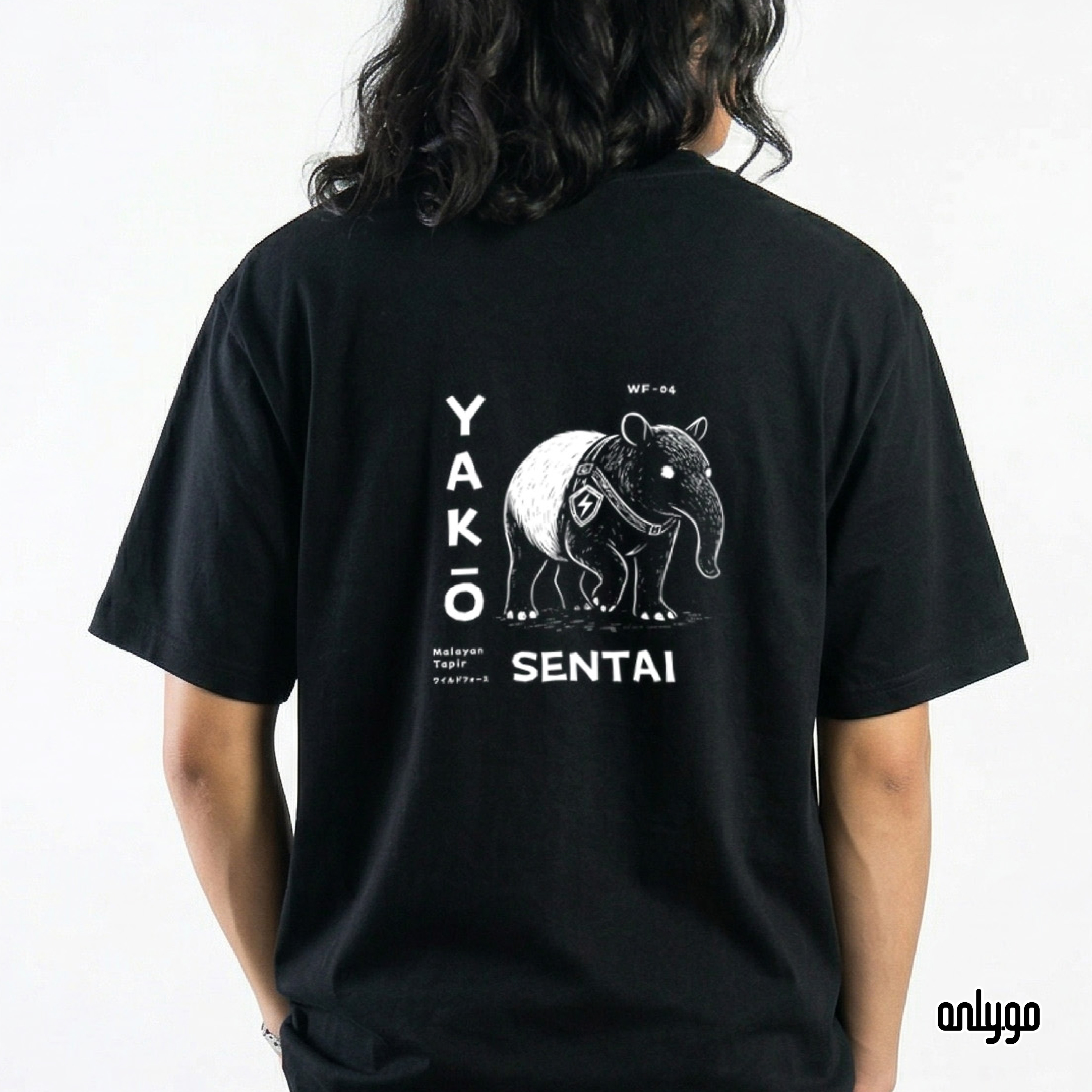YAKŌ SENTAI｜動物夜光戰隊 UVカット・快適吸汗速乾Tシャツ ― マレーバクモデル