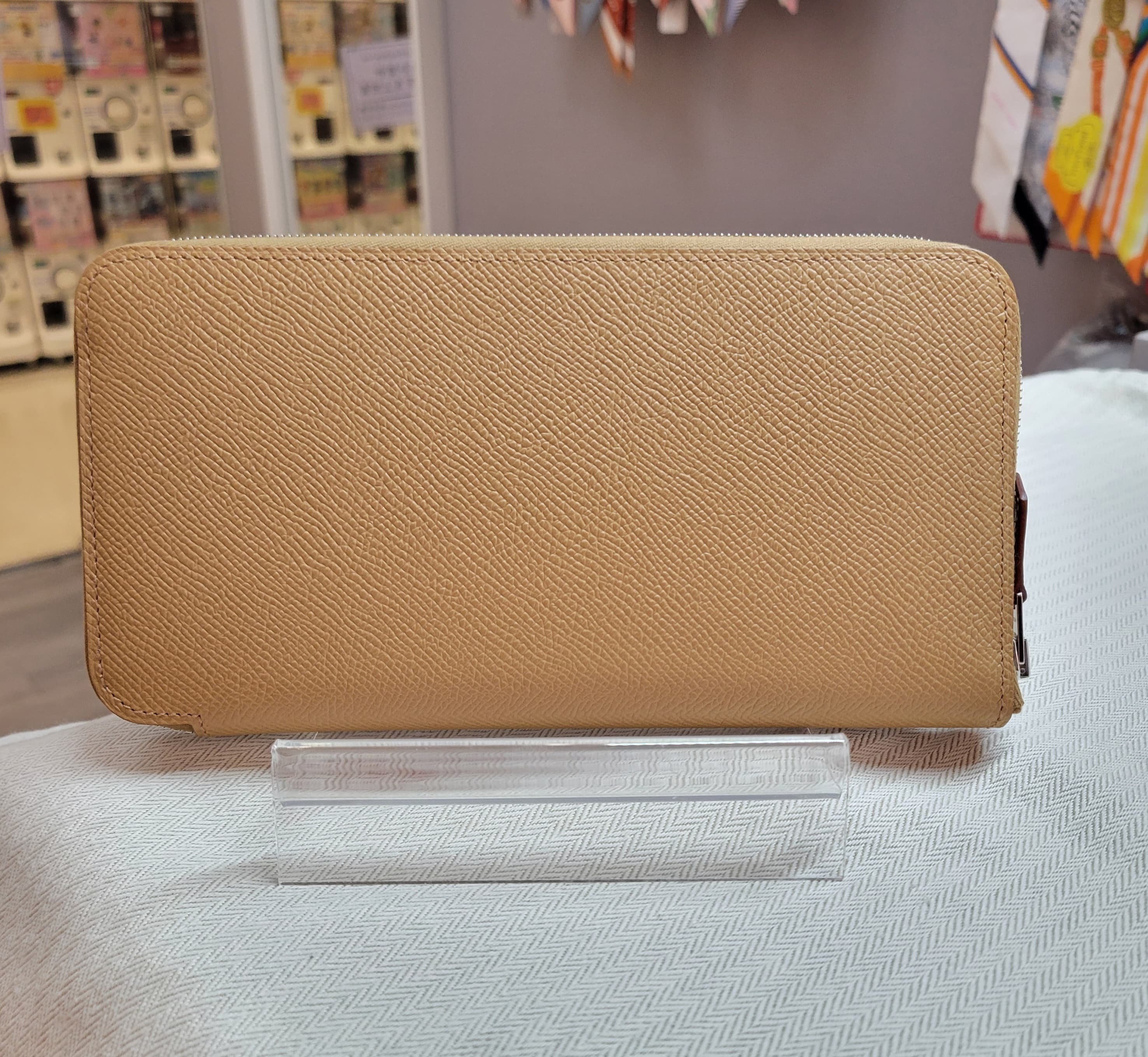 HERMES Silk in wallet Biscuit EPSOM 餅乾色