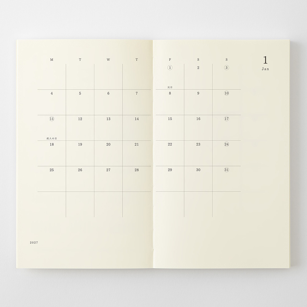 2027 新書 MD Notebook Diary 手帳日記｜MD PRODUCT 日本