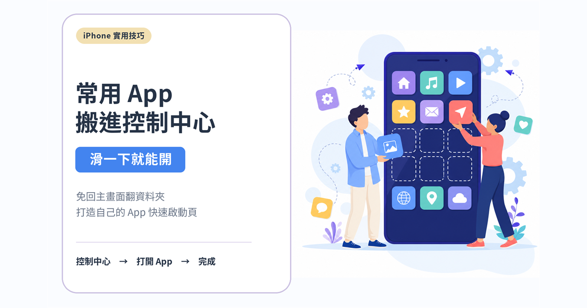 【小技巧】iPhone 控制中心不只調亮度！加幾個 App 進去，滑一下就能開