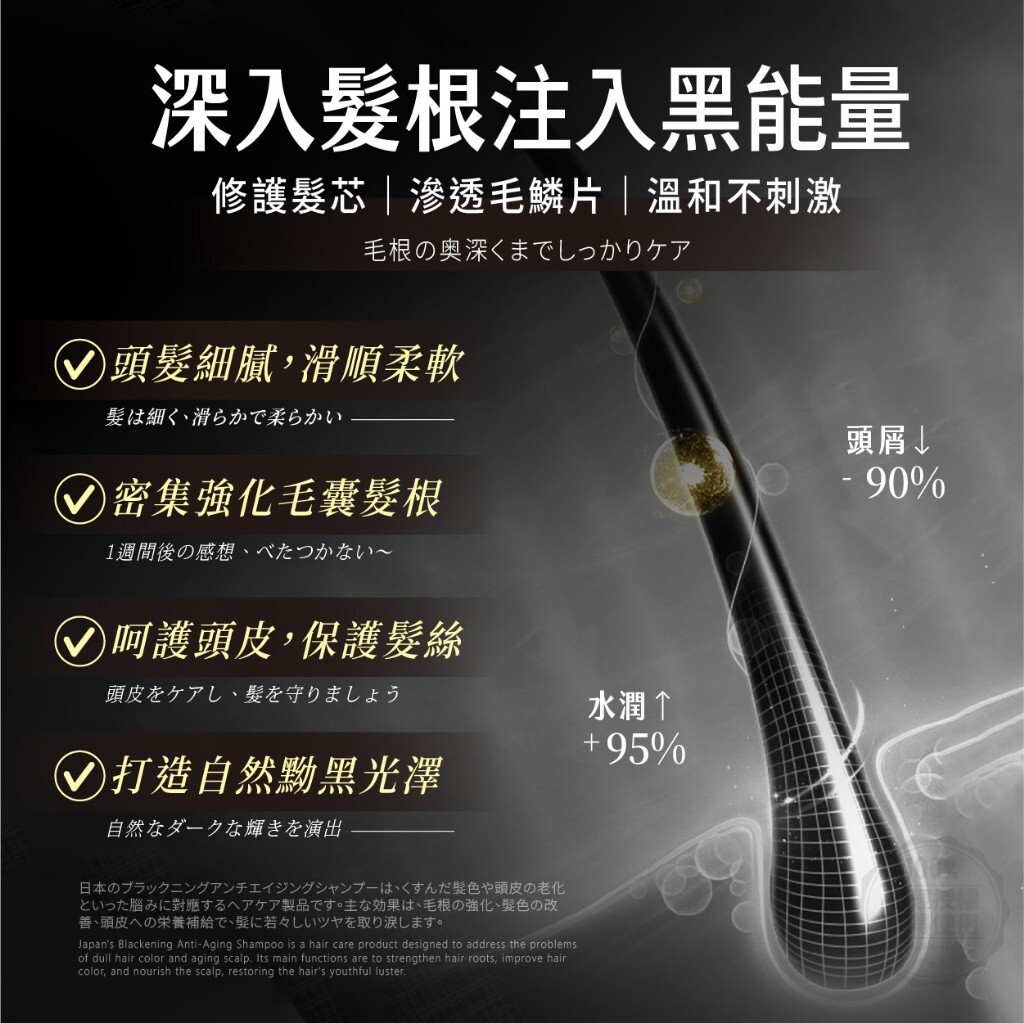 WSBB9139  潔洛美JAROME ®日本表參道沙龍 頂級專利喚黑逆齡洗髮精 500ml（10月中）