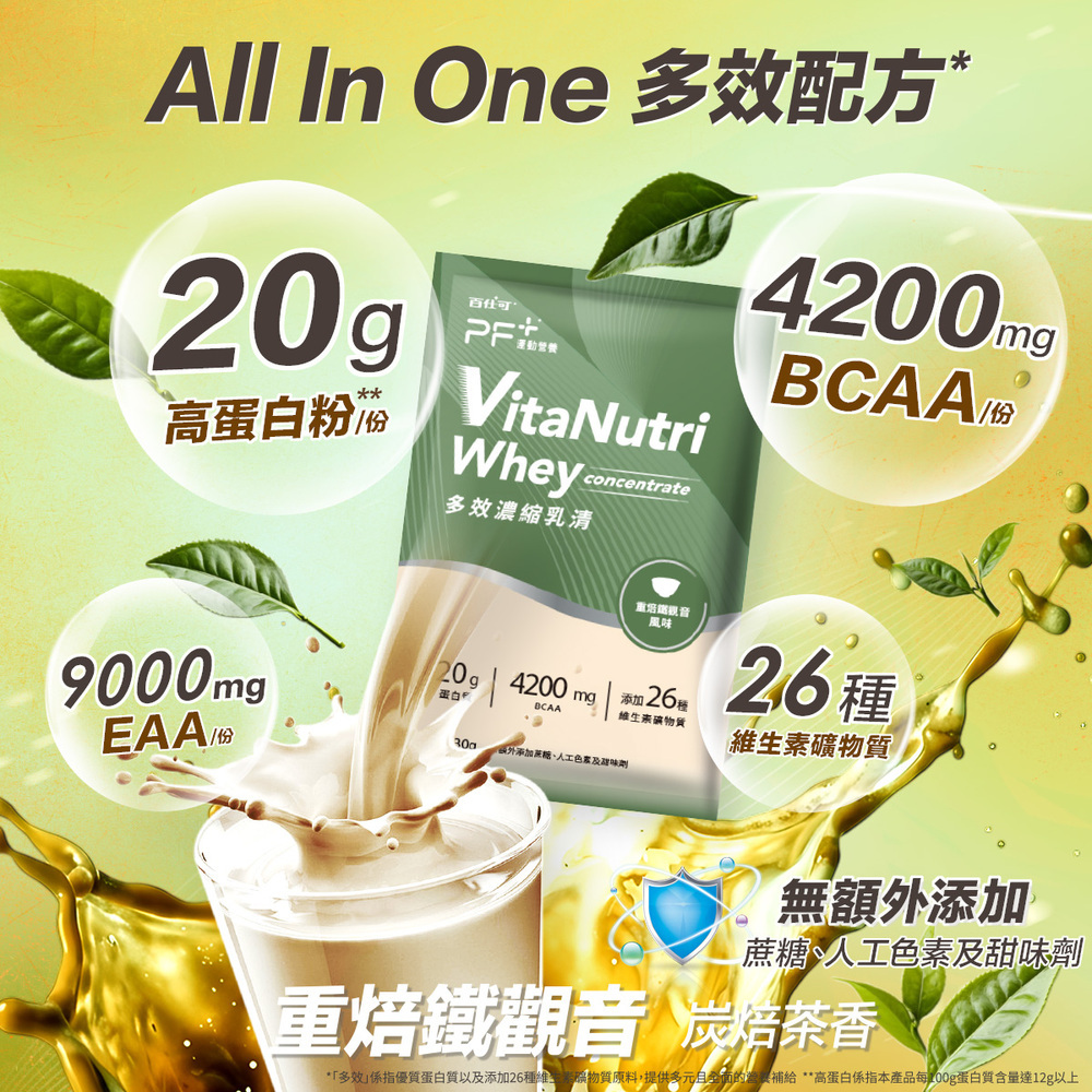 百仕可PF+運動營養 多效濃縮乳清蛋白粉 all in one 配方