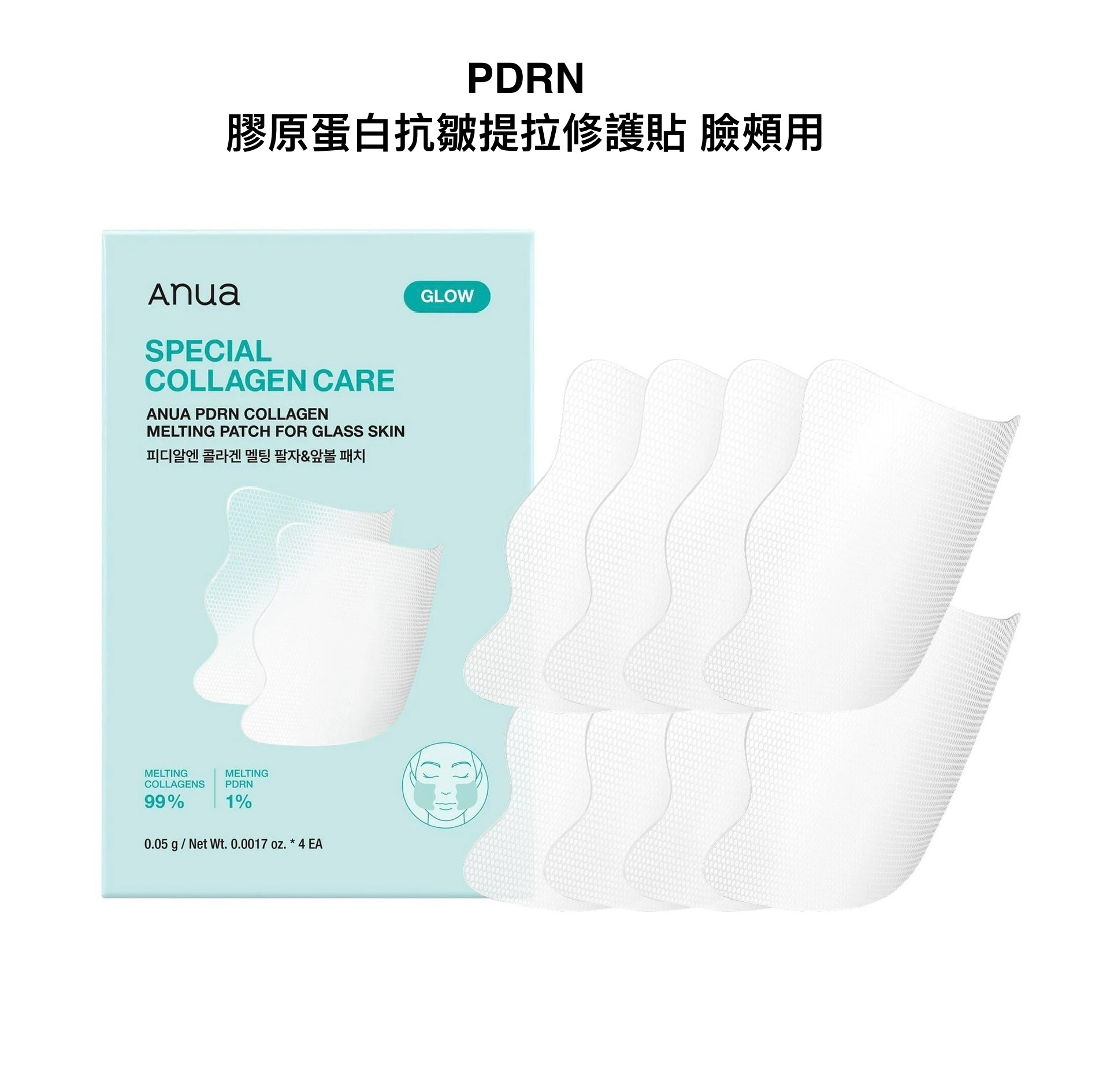 現 貨｜ANUA PDRN 膠原蛋白抗皺提拉修護貼 （臉頰用)