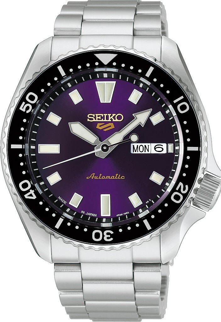萬年鐘錶 - SEIKO  5 Sports 145 週年紀念江戶紫skx系列機械男錶   HDB003K1 / 4R36-17K0P 錶徑42.5MM