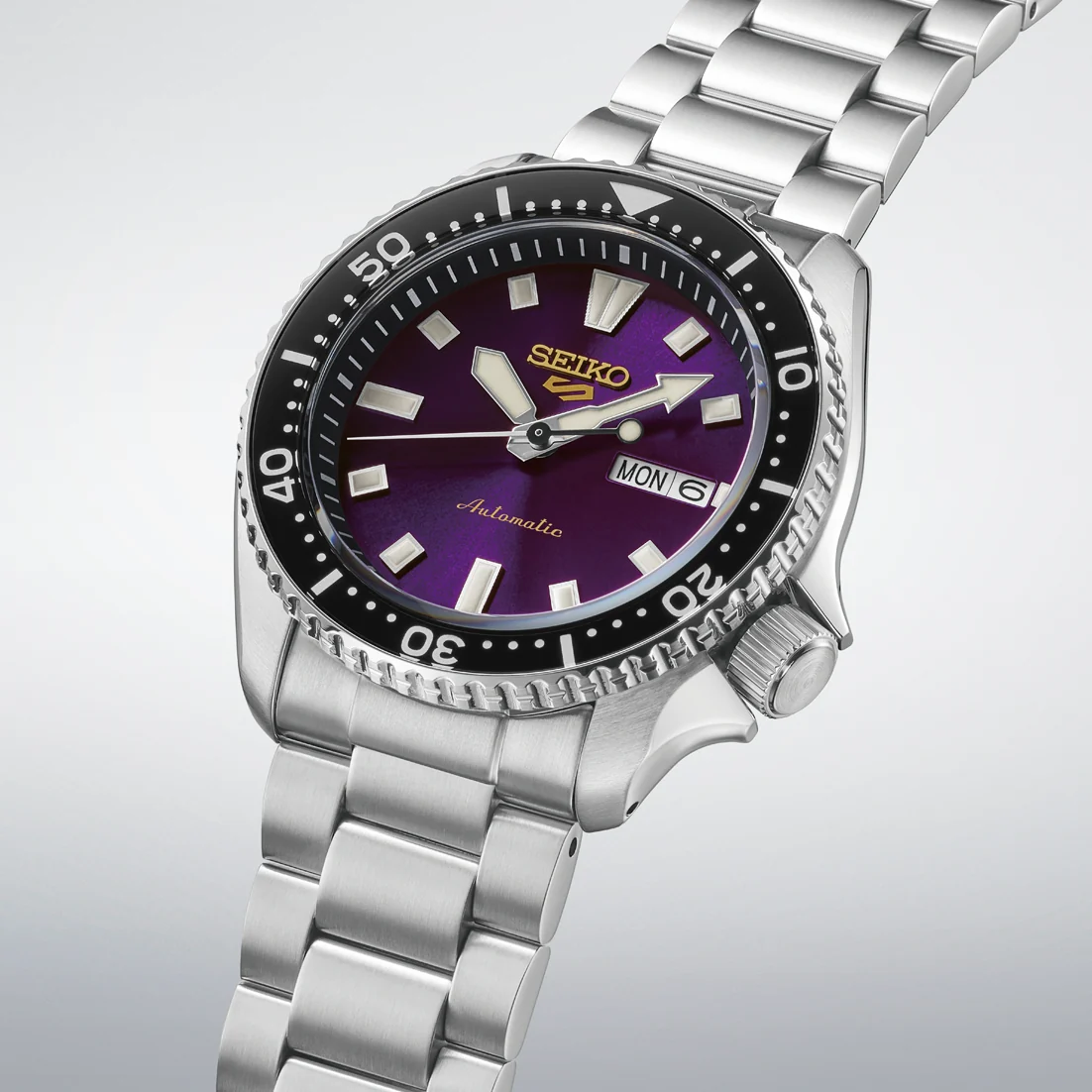 萬年鐘錶 - SEIKO  5 Sports 145 週年紀念江戶紫skx系列機械男錶   HDB003K1 / 4R36-17K0P 錶徑42.5MM