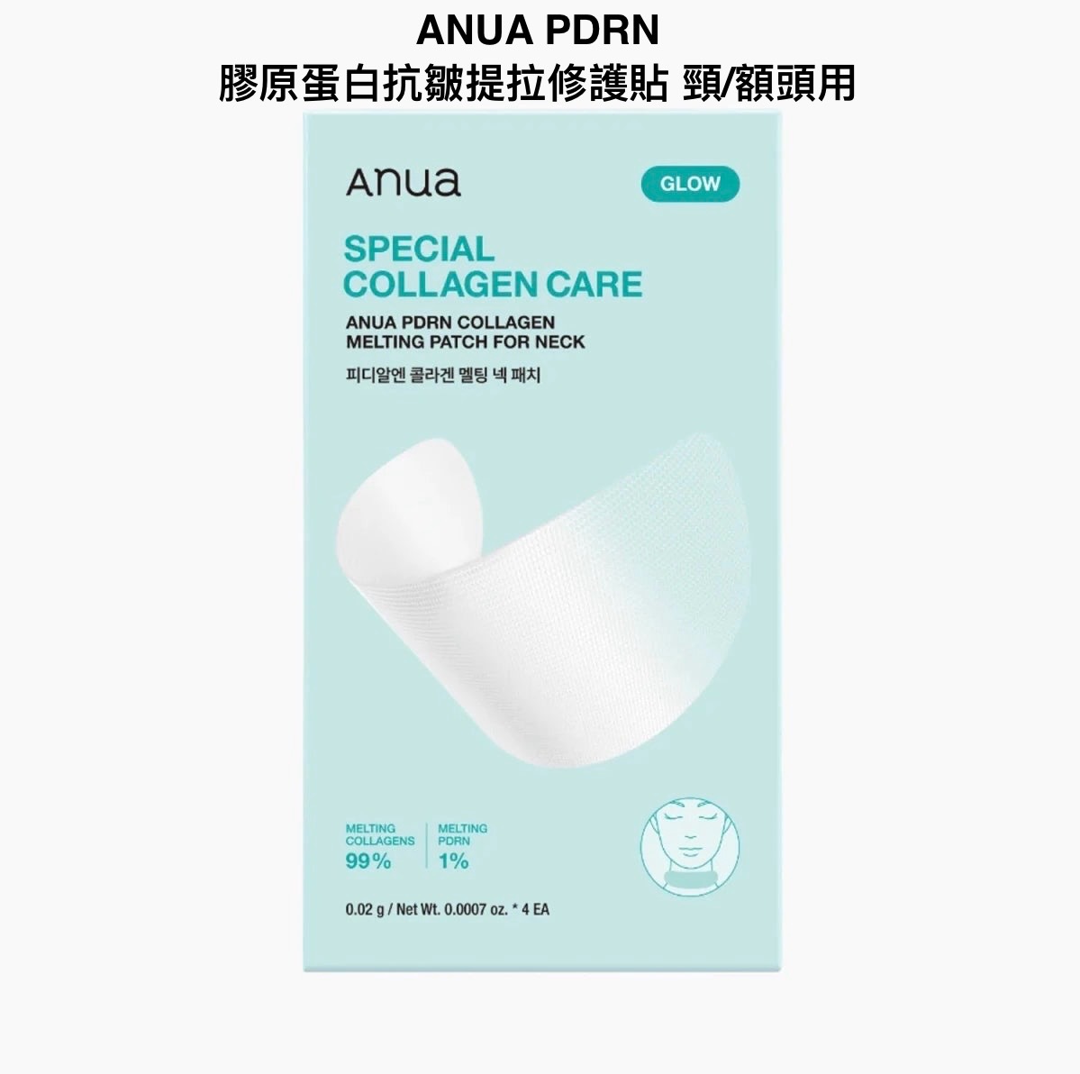 現 貨｜ANUA PDRN 膠原蛋白抗皺提拉修護貼 （頸/額頭用）