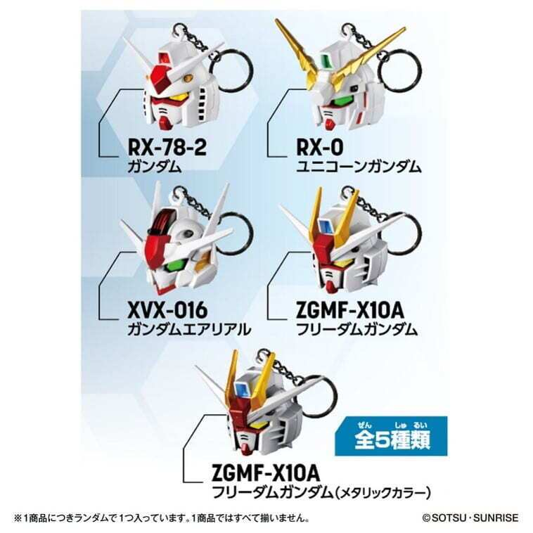 BANDAI 代理版 盒玩 鋼彈頭鑰匙圈 全5種 隨機出貨