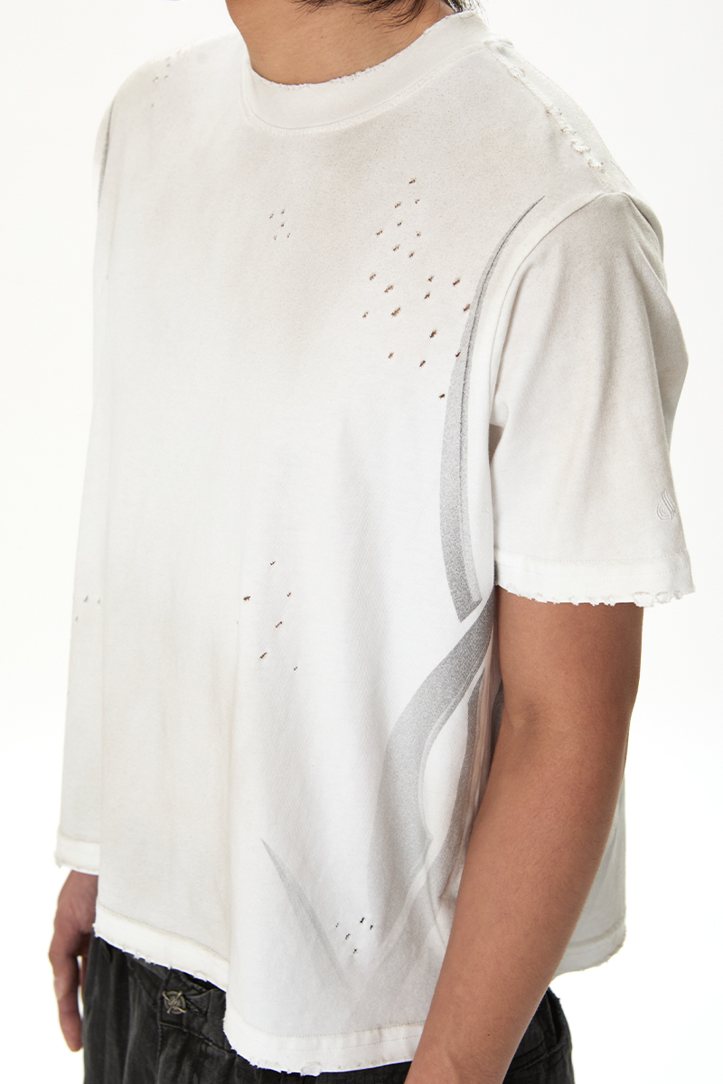 Jobdatasheet D41 Distressed Printed Slim Fit Short Sleeve Tee 做舊 合身 印花 短袖
