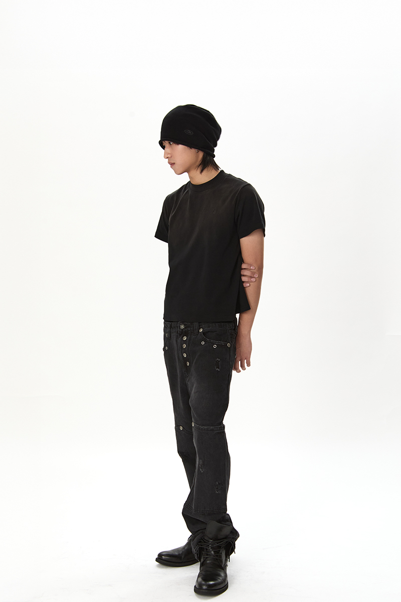 Jobdatasheet D52 Brown Washed Logo Tee 棕色 水洗 logo 短T 短袖