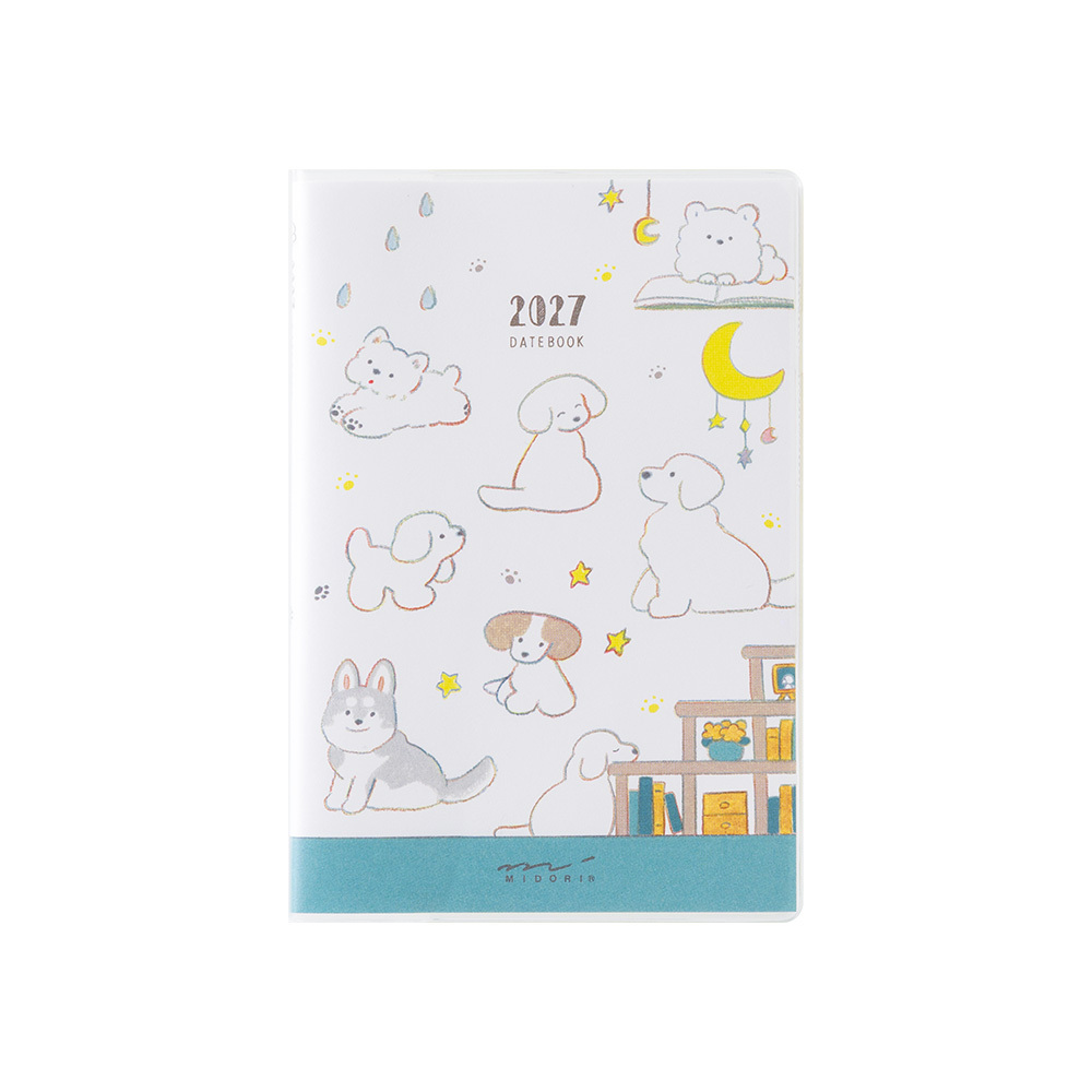 2027 POCKET DIARY 小狗 迷你 月間｜MIDORI 日本