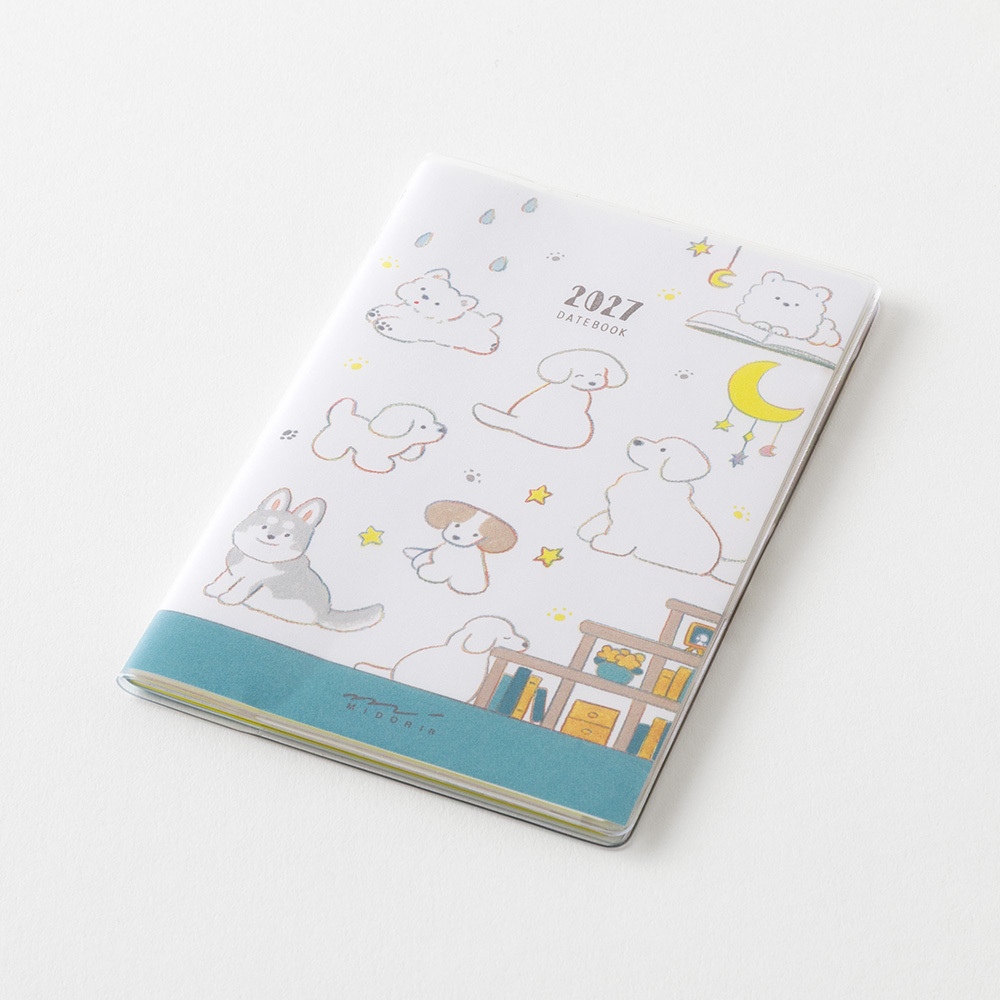 2027 POCKET DIARY 小狗 迷你 月間｜MIDORI 日本