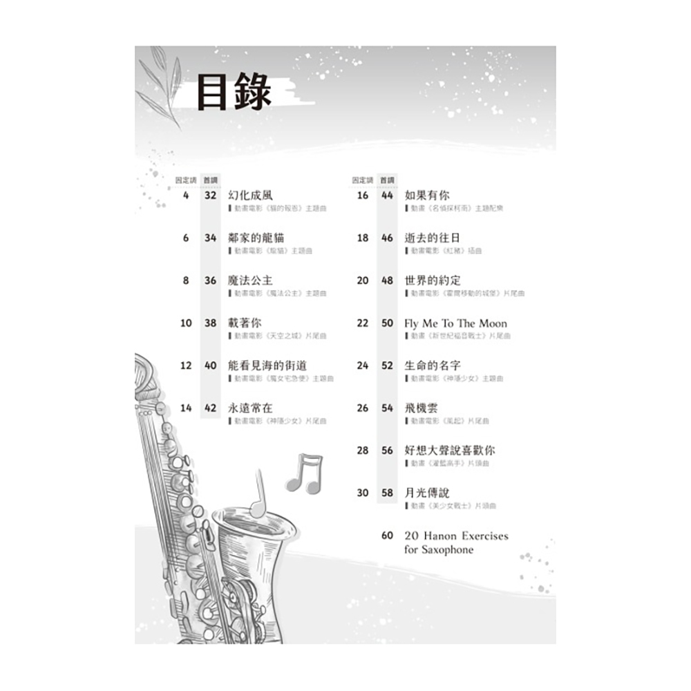 薩克斯風譜 580248 中音薩克斯風經典動漫曲集