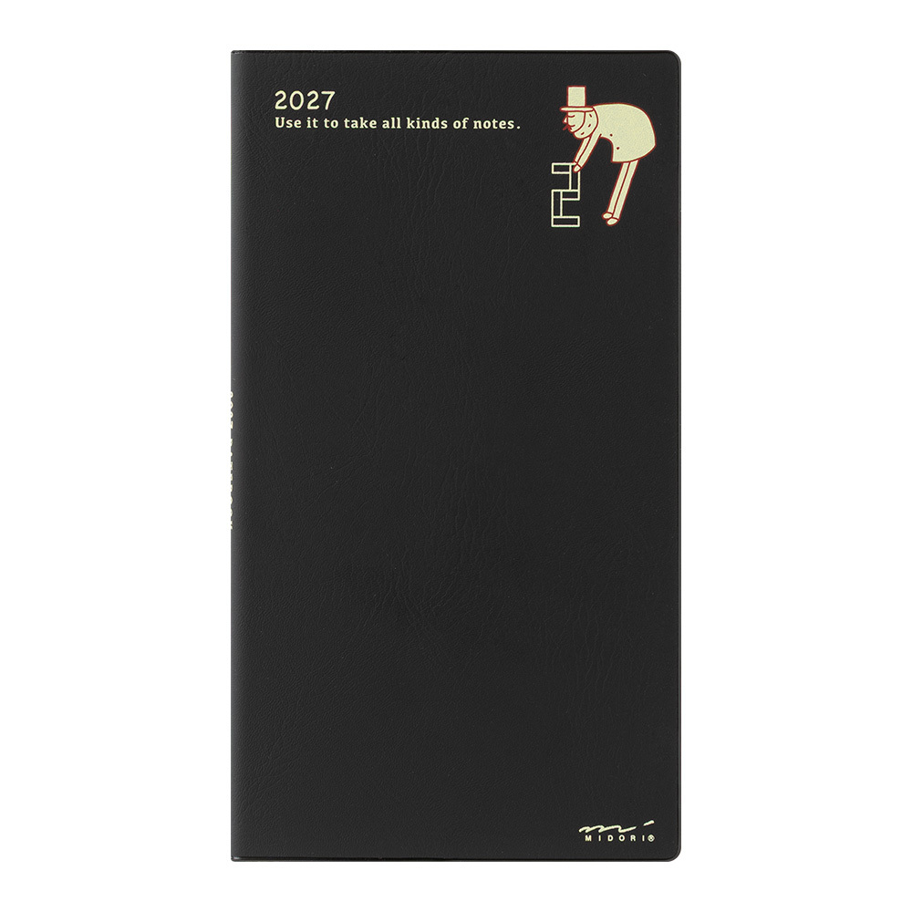 2027 POCKET DIARY 歐吉桑 長型 月間｜MIDORI 日本