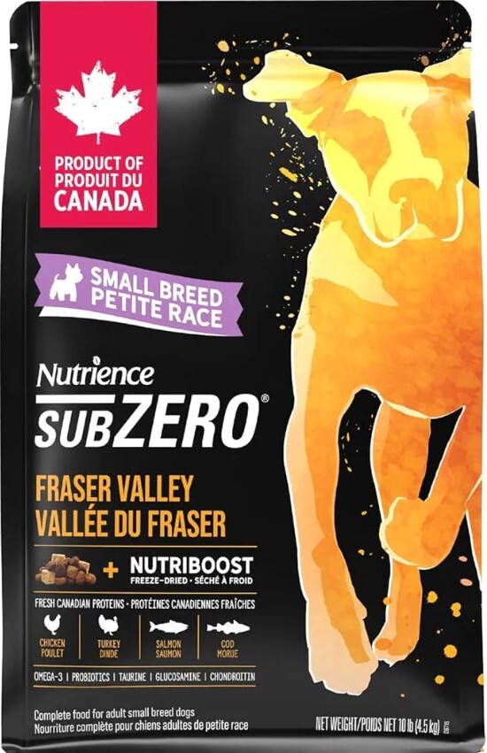 Nutrience SubZero 凍乾無穀物系列．鮮雞肉+火雞+海魚 小型犬配方4.5kg