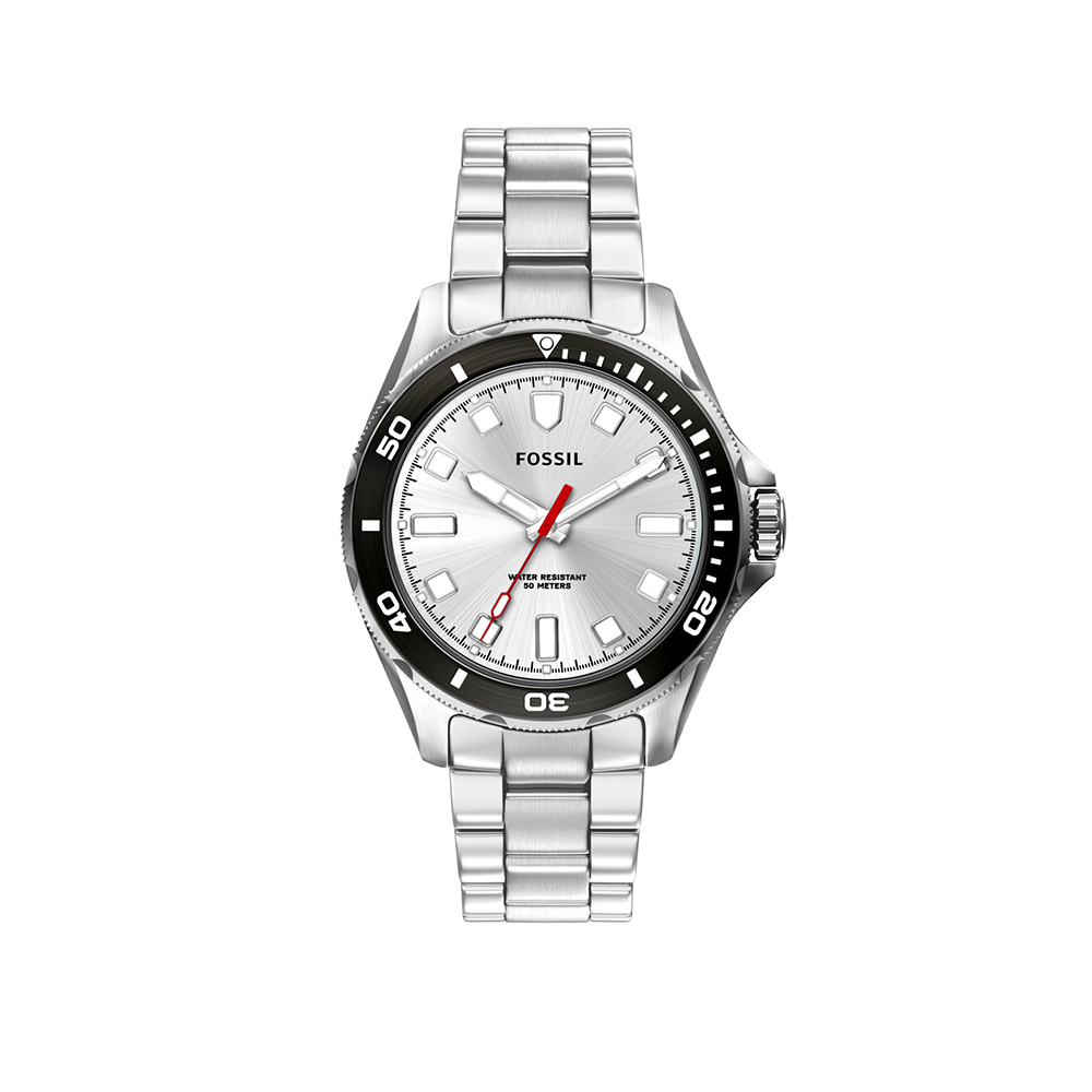 Dalton 經典潛水風放射銀面手錶 銀色不鏽鋼錶帶 42 MM BQM7145