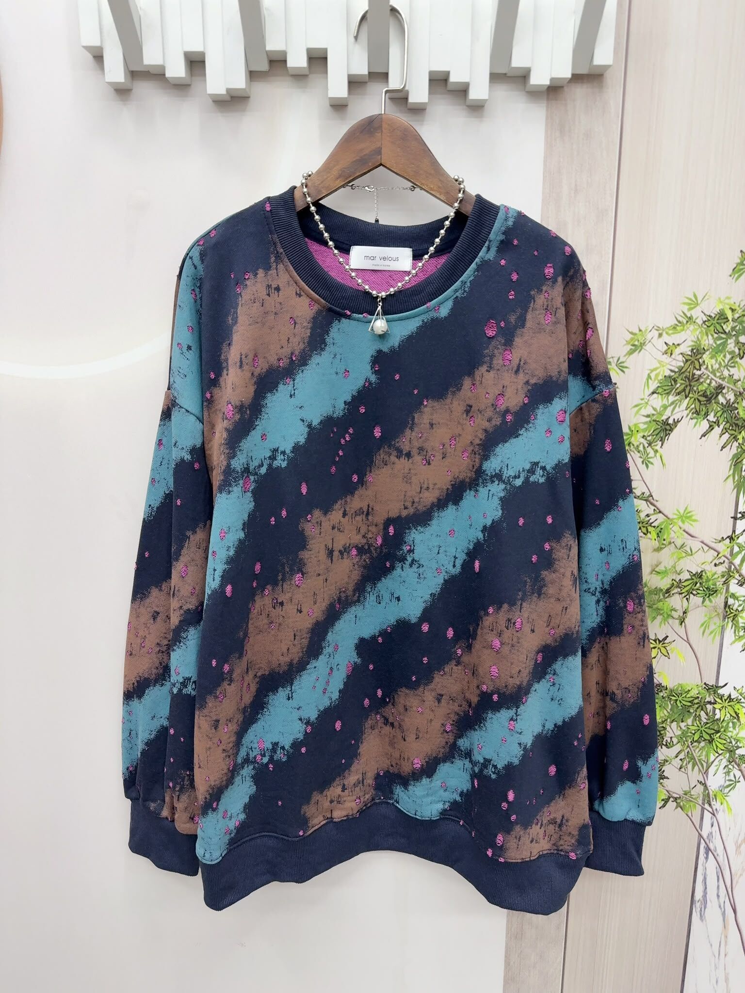 Mar牌子扎染彩色top~188E