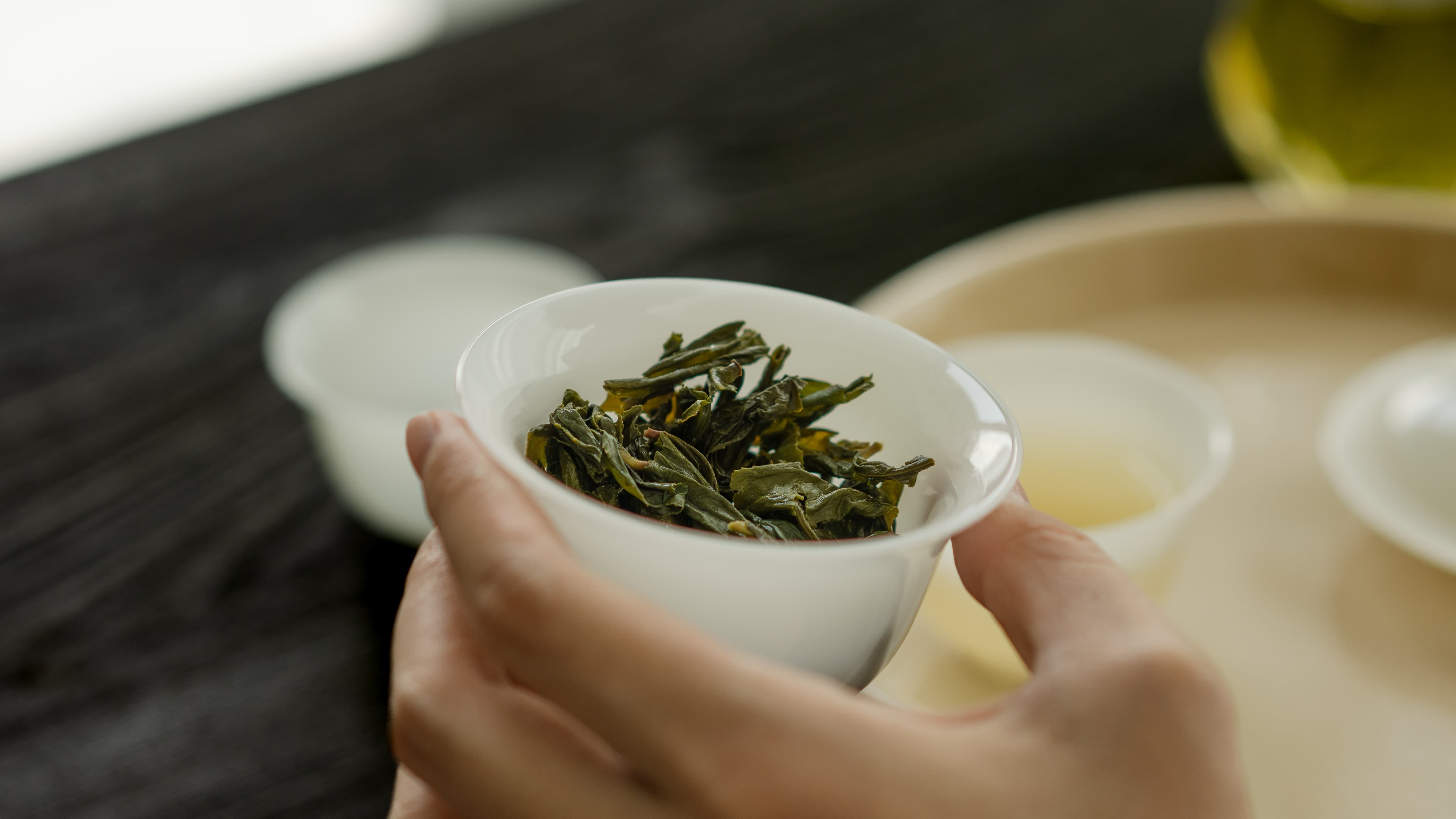 文山包種茶葉細節