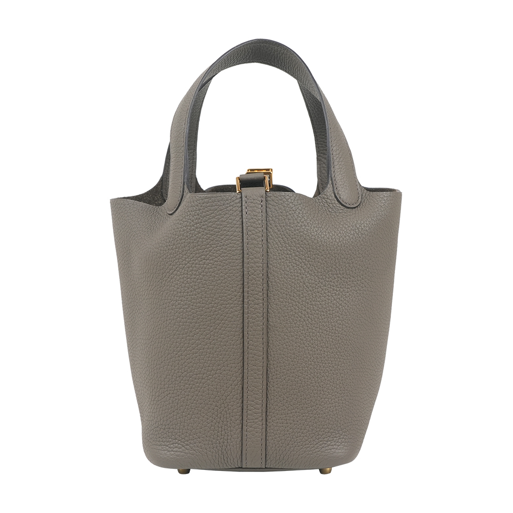 【Hermès】Picotin Lock 18cm PM 手提小水桶(錫器灰)