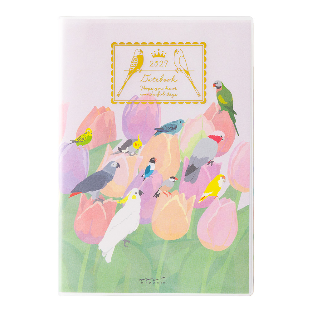 2027 POCKET DIARY 小鳥 月單週 B6｜MIDORI 日本